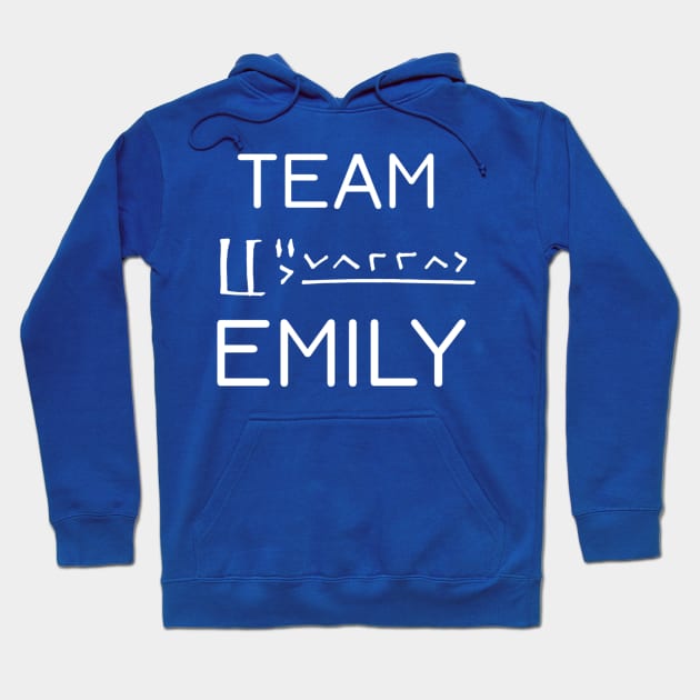 Team Emily White Hoodie by FalconArt